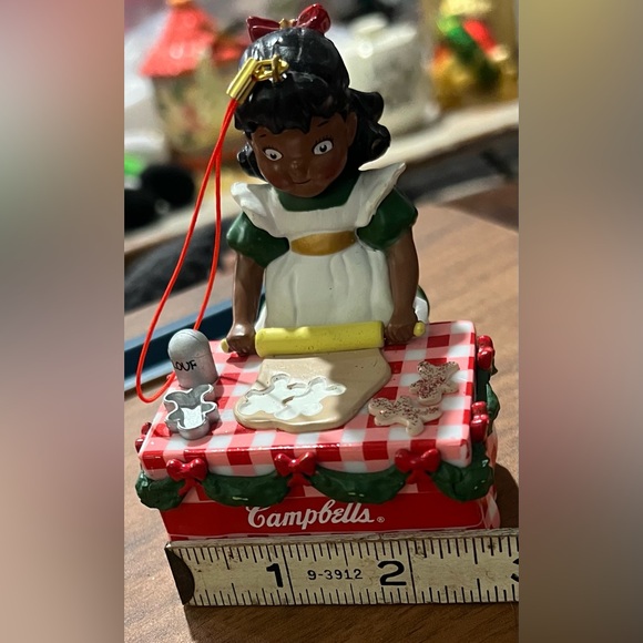 Campbells Soup Kids Black / Brown Girl Baking Cookies Christmas Ornament 2016 - Picture 11 of 11